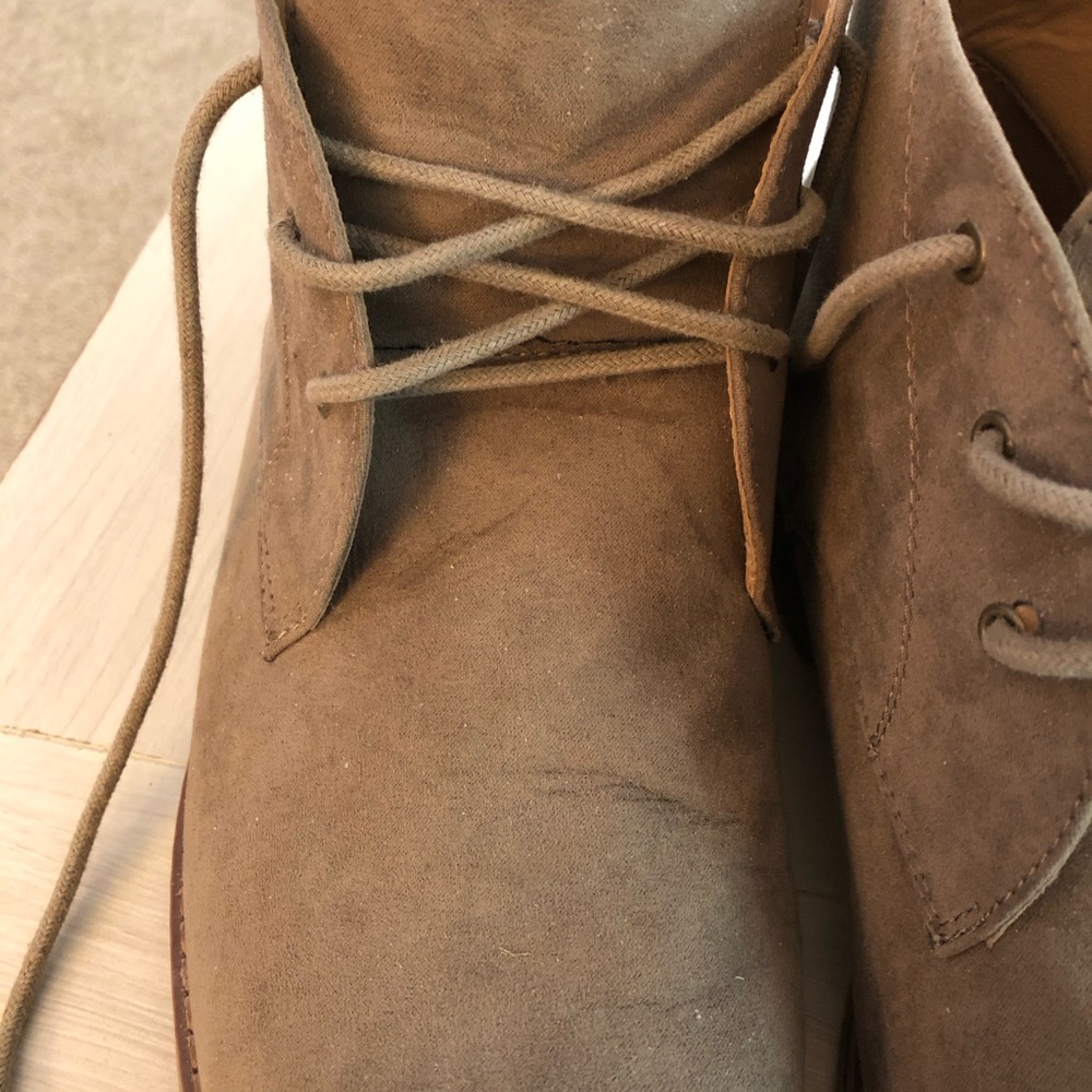 Old Navy Tan Faux Suede Desert Chukka Boots Mens Size 12 - Picture 10 of 11